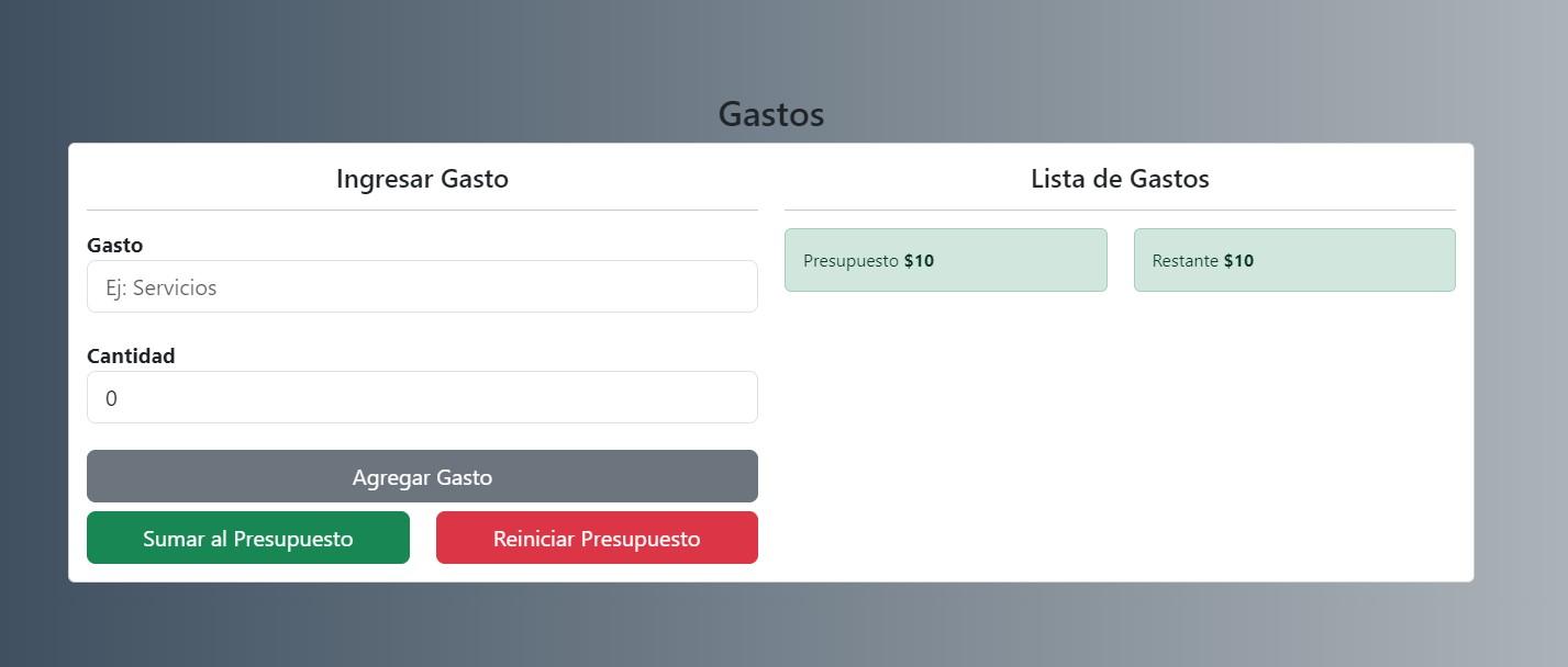 Gestor de Presupuesto